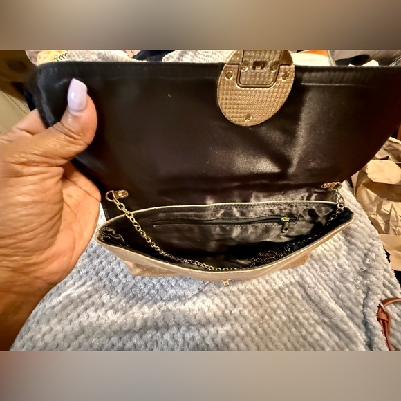 Zebra Inspired Bronze Clutch - Picture 4 of 5